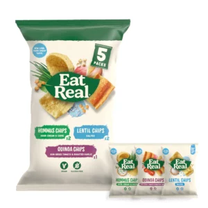 Eat Real Variety Small Packet 5 x 25g (Quinoa, Humus,Lentil)