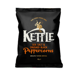 Kettle Sea Salt & Black Pepper Crisps 18 x 40g